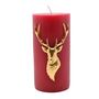 Red Stag Pillar Candle – Luxury Festive Christmas Décor, thumbnail 3 of 3