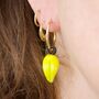 Glass Fruit Single Or Pair Gold Plated Silver Earrings, thumbnail 2 of 7