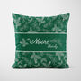 Personalised Green Holly Christmas Cushion, thumbnail 4 of 7