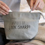 #Spruce Up…Look Sharp! Canvas Wash Bag, thumbnail 2 of 2