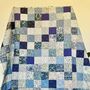 Liberty Handmade Quilt In Blues King Size, thumbnail 1 of 2