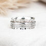 Personalised Hammered Sterling Silver Spinner Ring, thumbnail 1 of 10