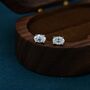 Moissanite Diamond Stud Earrings In Sterling Silver, thumbnail 6 of 9