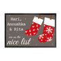 Personalised Festive Stockings Christmas Indoor Doormat, thumbnail 4 of 4