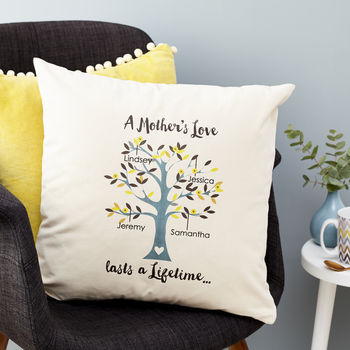 Mother's Love Family Tree Cushion, 2 of 3
