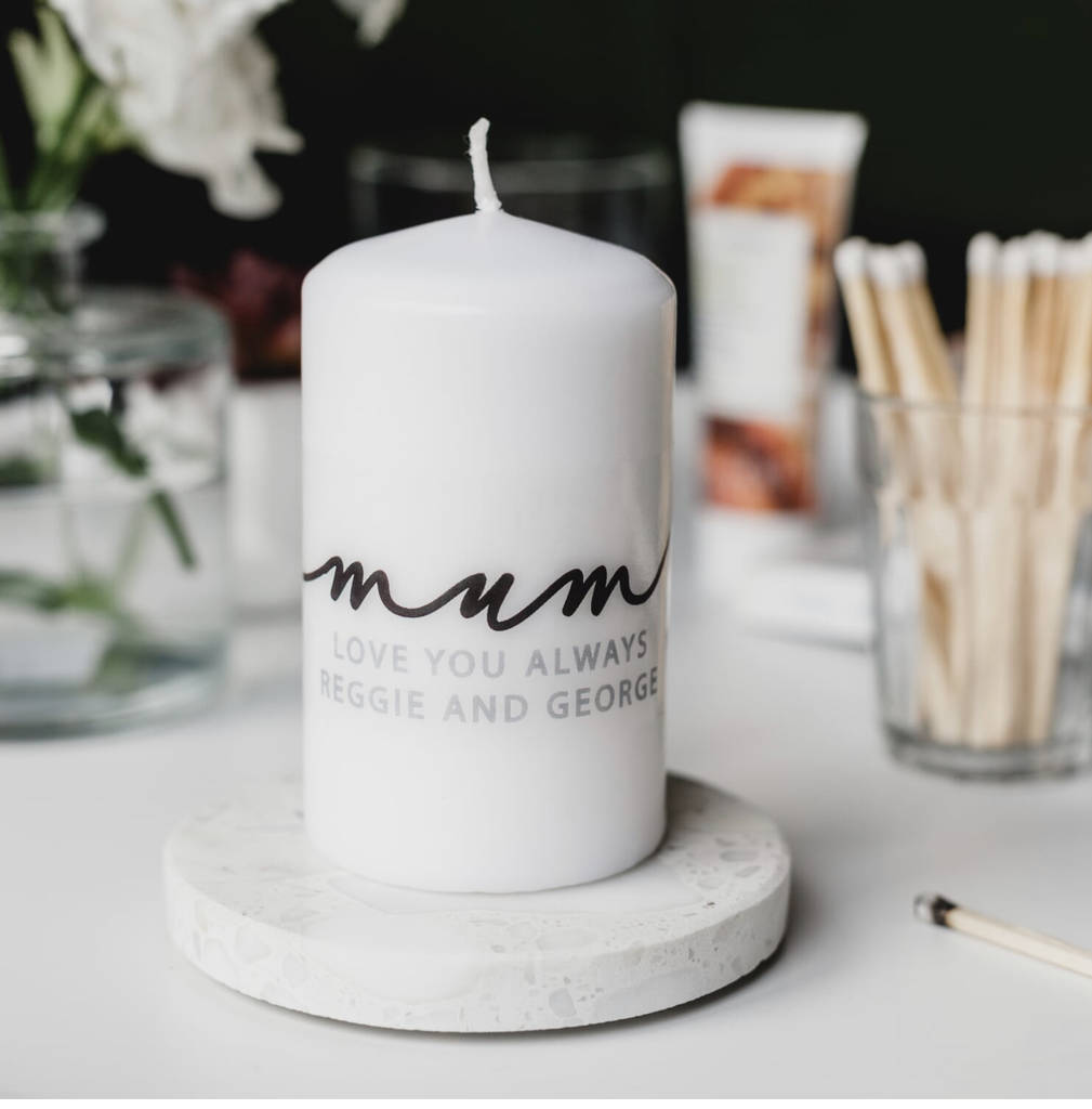 Personalised Mum Message Candle By Jodie Gaul