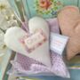 Personalised Ditsy Linen Name Heart, thumbnail 7 of 10