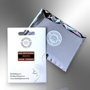 Bad Decisions Make Good Stories Enamel Lapel Pin Badge, Birthday And Christmas Gifts For Men, 5 of 8