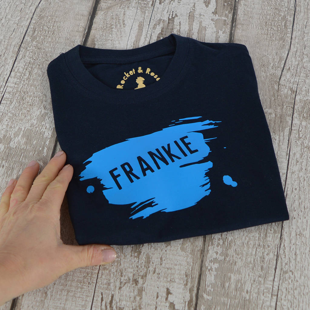 Personalised Paint Splash Kids T Shirt By Rocket & Rose