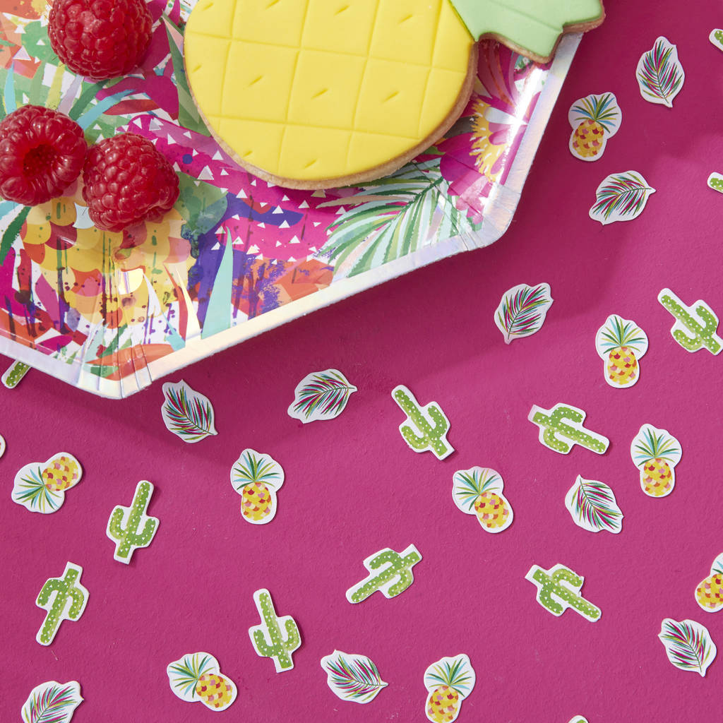 Tropical Pineapple And Cactus Table Confetti, 1 of 2