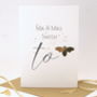 Mr And Mrs To Be Bee Wedding Card, thumbnail 1 of 7