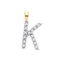 Fine Diamond 9ct Solid Gold Initial Letter Pendant Necklace, thumbnail 11 of 12