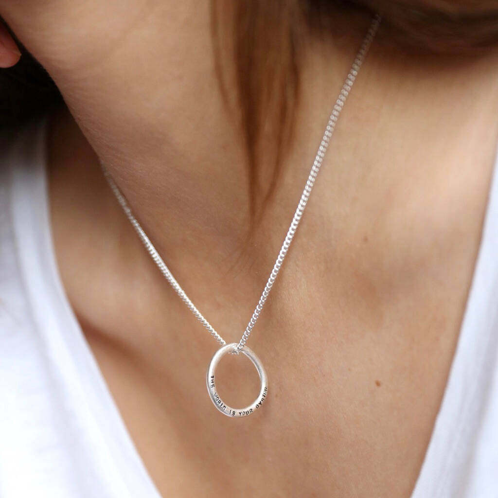 Personalised Organic Style Hoop Necklace By Lisa Angel ...