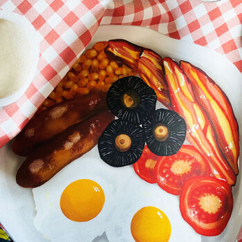 'The Full English' Breakfast Illustrated Tea Towel, 2 of 4