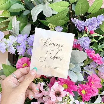 Personalised Confetti Packet + Biodegradable Petals, 3 of 5