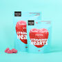 Vegan Fizzy Strawberry Hearts. 65g And 130g Packs, thumbnail 1 of 4