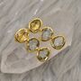 Green Amethyst Gold Drop Earrings, thumbnail 1 of 7