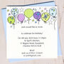 Personalised Birthday Balloons Invitations, thumbnail 1 of 3