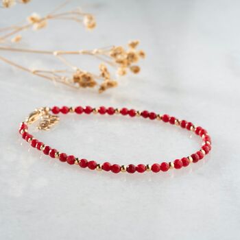Natural Coral Beaded Bracelet, 2 of 8
