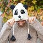 Panda Hand Knitted Woollen Animal Hat, thumbnail 2 of 5