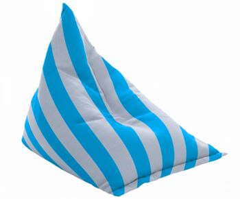 Hand Painted And Re Purposed Linen Stripe Bean Bag Chair, 7 of 12