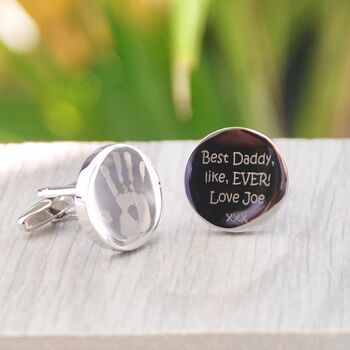 Father's Day Hand Print Cufflinks, 3 of 9