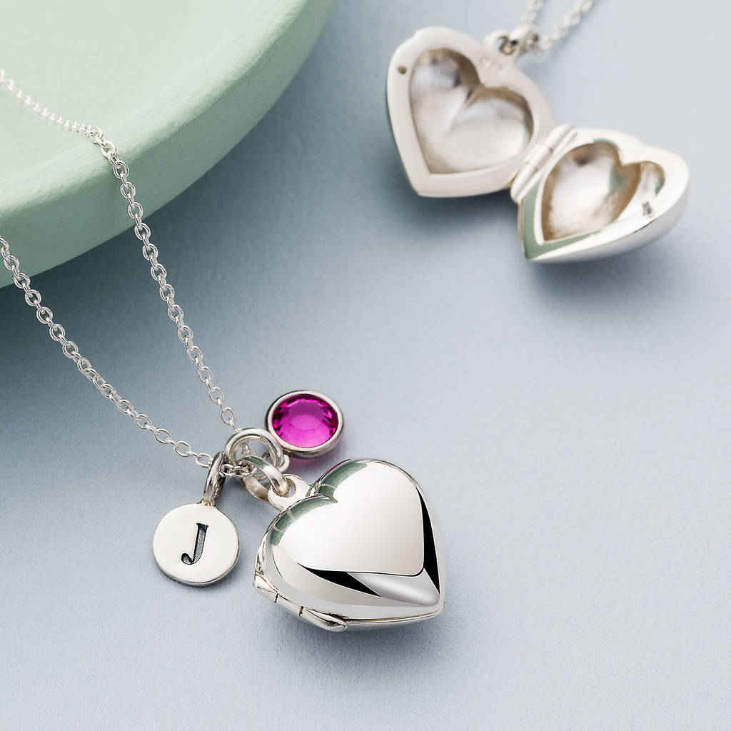 Personalised Silver Heart Locket Necklace, 1 of 11