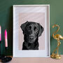 Personalised Pet Dog Portrait Print, thumbnail 1 of 10