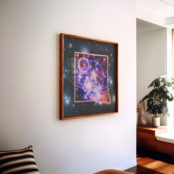 Surreal Trippy Outerspace Retro Square Art Print, 3 of 6