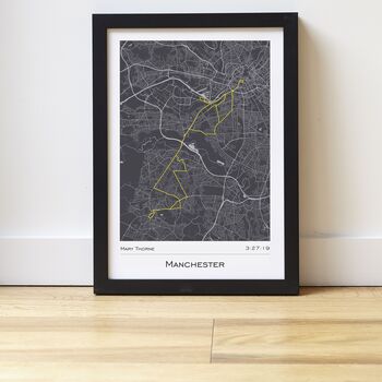 Any Marathon Or Running Event Map Route Print, 3 of 12
