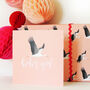 Pink Stork Baby Girl Greetings Card, thumbnail 3 of 5