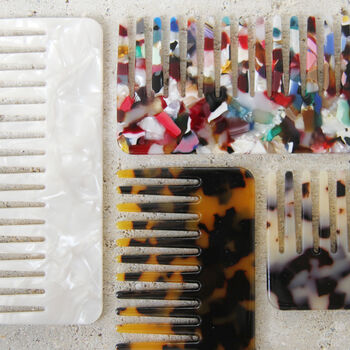 Rectangle Resin Hair Comb, 2 of 9