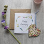 Anniversary Personalised Card And Wooden Heart, thumbnail 5 of 7
