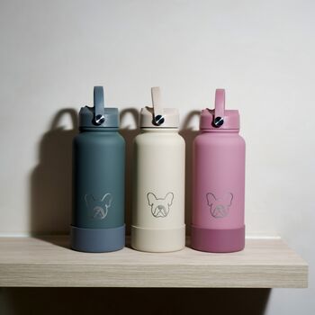 French Bulldog 30oz Water Bottle With Removable Dog Bowl, 7 of 7