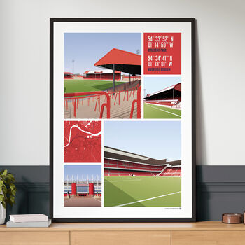 Middlesbrough Views Of Ayresome And Riverside Poster, 3 of 7