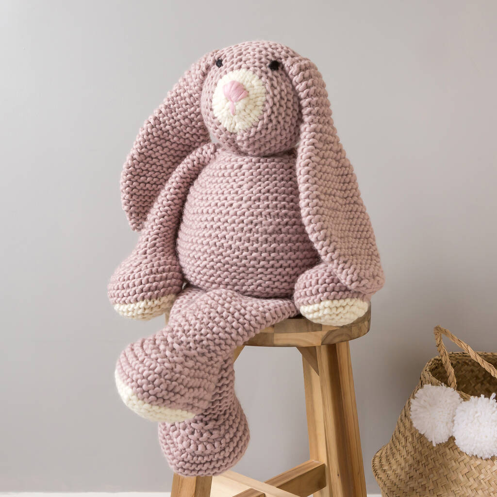 Giant Mabel Bunny Knitting Kit, 1 of 6