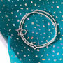 Sterling Silver Double Initial Connector Bracelet, thumbnail 4 of 6