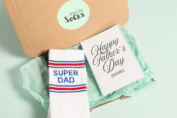 Super Dad Father’s Day Socks Letterbox, 2 of 2