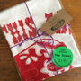 Red Cowboy Boot Rodeo Funny Tea Towel, thumbnail 3 of 3