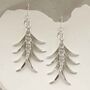 Sterling Silver Tropical Dangly Earrings, thumbnail 4 of 8
