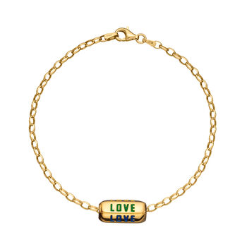 Love Is All Around Charm Bracelet, Rainbow, 4 of 6