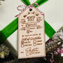Personalised Santas Nice List Wooden Gift Tag, thumbnail 1 of 2