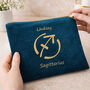 Personalised Velvet Zodiac Star Sign Makeup Bag Birthday Gift For Her, thumbnail 9 of 11