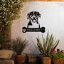 Personalised Jack Russell Terrier Welcome Metal Wall Art Sign For Home And Garden Gift, thumbnail 1 of 11