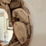 40cm Driftwood Wall Mirror Handcrafted Wooden Round, thumbnail 2 of 7