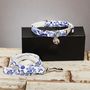 The Richmond Blue And White Floral Dog Collar Lead Set, thumbnail 1 of 5