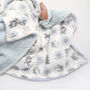 Personalised Blue Elephant And Owl Blanket, thumbnail 5 of 10