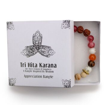 Love Tri Hita Karana Beaded Bangle, 3 of 5