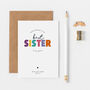 Personalised Best Sister In The World Birthday Card, thumbnail 1 of 2