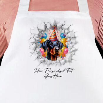 Personalised Doberman Birthday Break Through Dog, 3 of 9